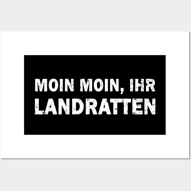 Moin Moin Landratten Seefahrer Angelhut Fischerhut Wall Art by FindYourFavouriteDesign